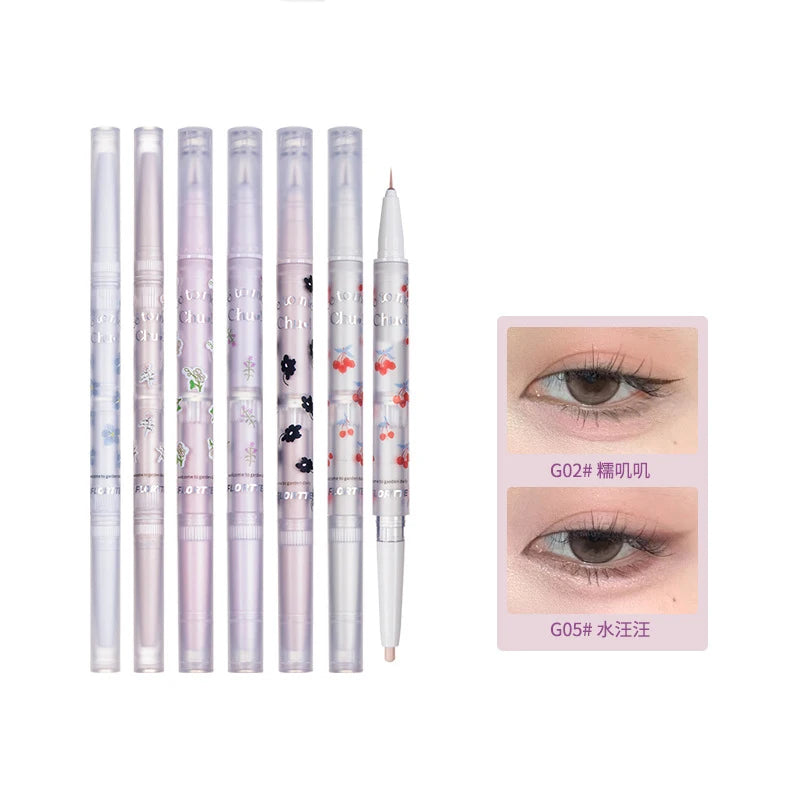 Double Head Eyeshadow Eyeliner Silkworm Makeup